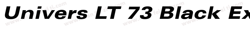 Univers LT 73 Black Extended Oblique字体转换